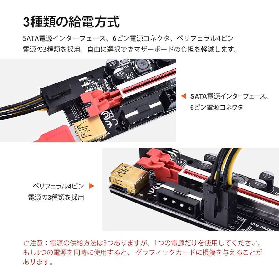 Amazon.co.jp: ELUTENG ライザーカード PCIE USB 変換 ビット